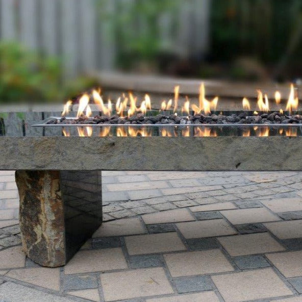 Polished Basalt Fire Table - 90264